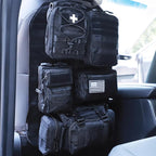 Universal Tactical Seat Back Organizer Vehicle Molle Panel Organizer Storage Bag with 5 Detachable Molle Pouch for All Vehicel Such as Jeep,Truck,SUV, Car, Ford,Chevy etc