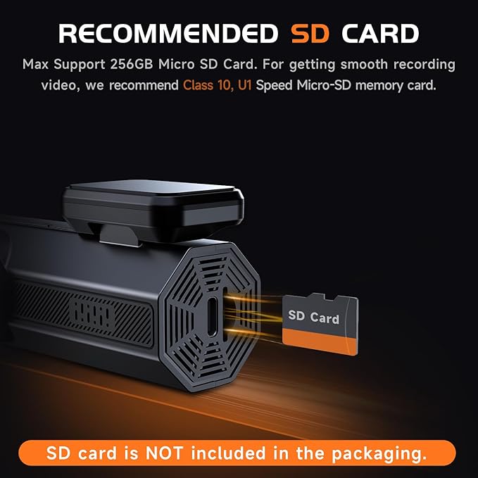 Dash Cam, 2.5K Dash Cam Front, VEEMENT Dash Camera for Cars, 1440P Car Dash Camera with APP, WiFi Dash Cams with WDR Night Vi