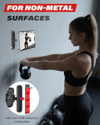 A2C Magnetic Phone Holder for Gym, Aluminum Alloy Base Attach to Metal & Non-Metal Surfaces, Gym Phone Mount for MagSafe iPhone 12-17 Series, Ideal Gym Essentials for Workouts Recording