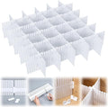 Blosssound 15 Pcs 5.12 Tall Drawer Divider Adjustable Drawer Organizer DIY Ultra Deep Storage Organizer Separator with Fixed 