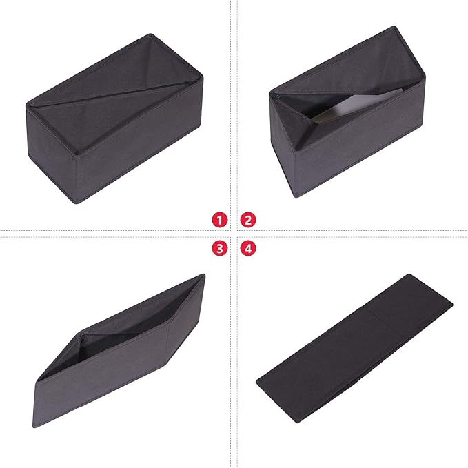 DIOMMELL 6 Pack Foldable Cloth Storage Box Closet Dresser Drawer Organizer Divider Fabric Baskets Bins Containers for Clothes