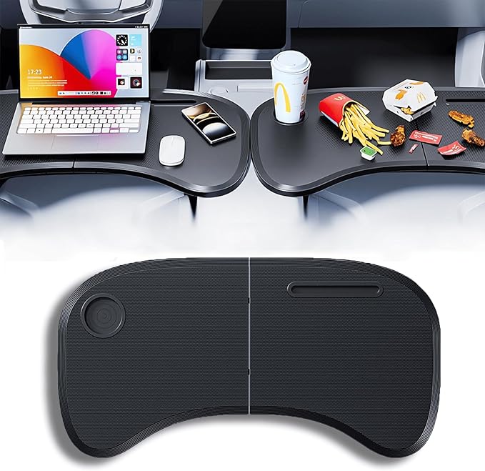Foldable Car Tray for Tesla Model Y 3, Car Desk Steering Wheel Tray, Foldable Car Table Tray, Foldable Desk Food Tray for Eating and Traveling