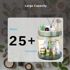360 Rotating Makeup Organizer, 2 Tier Lazy Susan Bathroom Counter Organizer, Skincare Organizers, Spinning Perfume Organizer 