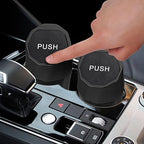 Car Trash Can Bin with Lid - 2 Packs Car Garbage Can with 40pcs Trash Bags for Cup Holder - Black Leakproof Mini Car Trash Bin for SUV Truck - Small Car Organizers and Storage for Door Front Back Seat