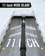 Flat Shovel, 60 inch Ice Scraper, Snow Shovel, Floor Scraper with Adjustable Long Handle, Heavy Duty Ice Chopper, Multifunctional Weed Removal Tool for Driveway, Walkway, Garden and Outdoor Cleaning
