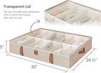 Under Bed Shoe Storage Organizer with Wire Hangers