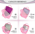 Ultralight Compression Packing Cubes for Suitcases Carry on，Compressible Mesh Packing Cubes for Travel Women Travel Essential