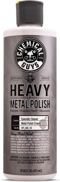 Chemical Guys Heavy Metal Polish Restorer and Protectant - Cleans, Restores & Protects, Aluminum, Stainless Steel, Chrome Polish & More, Safe for Cars, Trucks, Motorcycles, RVs, and Boats - 16 oz