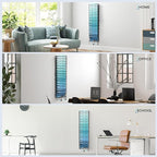 21-Tier Hanging Wall File Organizer with 5 Hooks, Wall File Holder with Labels, Vertical Wall Mount Mail Organizer for Papers