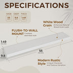 Dreamland 55 Inches Floating Shelves for Wall, 9.8" Deep Long Floating Shelves Set of 2, Large Display & Storage Shelf, Wall 