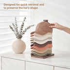 Mkono Hat Organizer for Baseball Caps, Hat Rack Hold Up to 10 Hats Baseball Caps Tabletop Hat Holder Storage Display for Clos