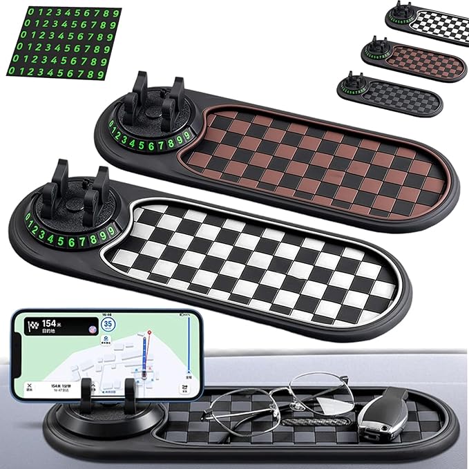Multi-Functional Support Anti-Slip Pad, 360° Rotatable Multifunction Car Anti Slip Mat Phone Holder, Anti Slip Car Dash Grip 