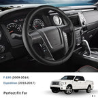 Steering Wheel Cover for Ford F150 2009-2014/ Ford Expedition 2015-2017, Car Steering Wheel Cover Protector Accessories for Ford (Black)
