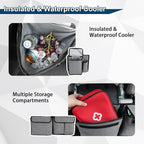 Deluxe Trunk and Backseat Organizer for Medium or large size SUVs & RVs, Detachable Storage Modules with Built-in Cooler,