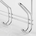 iDesign Classico Metal Over the Door Organizer, 3-Hook Rack for Coats, Hats, Robes, Towels, Jackets, Purses, Bedroom, Closet,