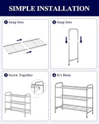 Kitsure Shoe Rack - Stainless Steel Shoe Organizer, Sturdy Shoe Rack for Closet and Front Door Entrance, Free Standing Shoe S