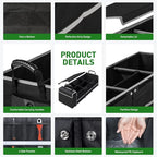 Car Trunk Organizer,115L Heavy Duty Collapsible Trunk Storage, with Insulated Leakproof Cooler Bag Vehicle Cargo Organizer with