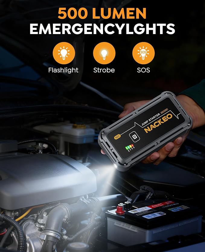 Car Jump Starter 7000A Car Battery Jump Starter Portable Pack for Up to All Gas and 10.0L Diesel Engine 12V Jump Box, Jump