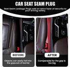 2PCS Car Seat Gap Filler, Soft Foam Leather Seat Side Gap Filler Plug, Fill The Gap Between Seat and Console, Stop Things from Dropping, Universal Interior Car Accessories (Red)