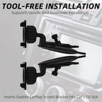 CD Slot GPS Mount - for iPad Cell Phones Android Tablet PC Carplay Screen 4"-13" Monitor CD Mount Holder Fits Garmin Nuvi Tomtom GPS Navigator [Extension Arm/Universal Bracket Included]