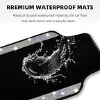 NBTEPEM Bling Car Floor Mats Full Set and Steering Wheel Cover, Universal Fit Most Cars, 4 pcs Sparkle Glitter Diamond Carpet, 5 pcs Bling Car Accessories Set for Women (Multicolor Diamond)
