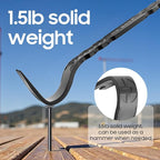 15'' Super Thick Flat Pry Bar Crow Bar Nail Puller, Angled Curved Head Metal Wood Board Tire Nail Removing Tool Wrecking Pryi