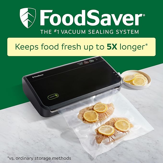 FoodSaver Vacuum Sealer Machine, Automatic Bag Detection, Sous Vide Friendly, with sealer bags, roll, handheld vacuum sealer,