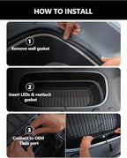 2026 Model Y Juniper Frunk LED Strip Model Y 2020-2026 Flexible Silicone Waterproof Interior Lighting Bar Tesla Front Trunk Accessories Ambient Lights