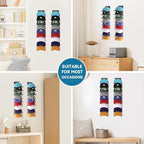 4 Pack Hat Organizer for Baseball Caps, Hat Organizer for Wall Hold up to 36 Hats, Wall-Mounted Hat Display Stand, Hat Rack, 