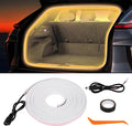 HOLDCY Car LED Strip Lights - Trunk Cargo Ambient Lighting, Warm Yellow 3500K, 118.11 inches Flexible Cuttable LED Light Strip, Easy Install, Waterproof, Universal Fit for Car Trunks, SUVs, and Vans
