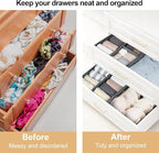 Fordonral 16 Pack Drawer Organizer Clothes, Foldable Fabric Dresser Organizer Closet Organizers and Storage Box for Underwear