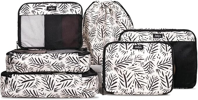 Jadyn Packing Cubes for Travel, 6-Piece Large Packing Cube Organizer Set for Suitcase, Duffel Bag, Luggage, Multiple Sizes Tr