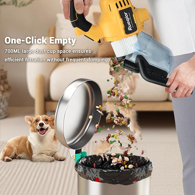 Cordless Vacuum Compatible with DeWalt 20V Battery, 5 in 1 Brushless Vacuum Cleaner with 50KPA 500W Powerful Motor, 50 CFM Po