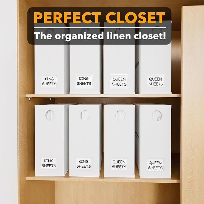 SpaceAid 8 Pack Bed Sheet Organizers and Storage, Foldable Organizer for Linen Closet, Sheets Set Folder Keeper with Window X