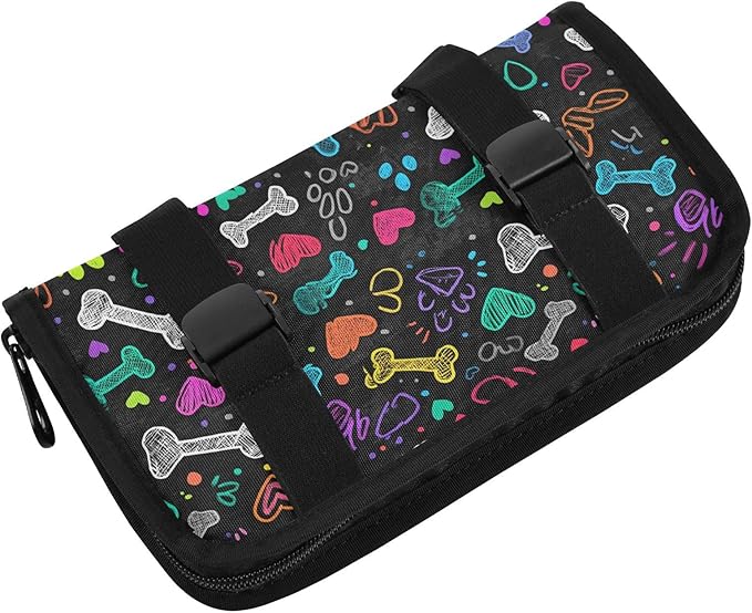 Car Tissue Holder Car Visor Organizer Tissue Box Holder for Car Sun Visor Organizer with Car Vehicle Accessories Essentials Interior for Women Men Black Art Paw Print and Hearts