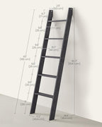 VASAGLE Blanket Ladder Decorative Farmhouse for The Living Room, 5-Tier Ladder Shelf, Ladder Rack for Storage and Decor, Mist