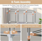 BAOKALER Portable Closet for Hanging Clothes 67 Inch Wide Large Capacity Portable Wardrobe Closet with Cover, Storage Shelves