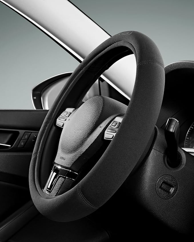 Skechers Steering Wheel Cover, Memory Foam Car Steering Wheel Covers,14.5-15inch Anti-Slip Safety Comfortable Design Universa