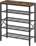 YATINEY 5-Tier Shoe Rack, Shoe Storage for Entryway and Closet, Free Standing Shoe Organizer with Metal Mesh Shelves, 16-20 P