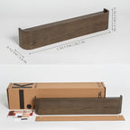Kazai. Wall-Mounted Coat Rack 'Toke' - Modern Design Coat Rack with Hidden Wall Hooks - Solid Wood Veneer Panel Coat Hanger -