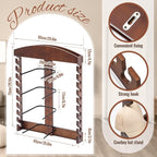 Wonderjune Wooden Hat Racks for Baseball Caps, Display Wall Mounted four Cowboy Hat Rack Baseball Cap Display Racks Wood Vert