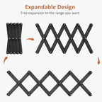 Accordion Wall Hanger, Hat Rack for Wall with 14 Coat Hooks, Expandable Hat Hangers Organizer, Vintage Decorative Coat Rack W