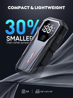 Car Jump Starter 6000A 12V Battery Pack, 16800mAh Portable Jump Box for 10L Gas/9L Diesel Engines, with Smart Jumper Cables,