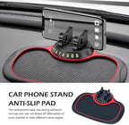 leechio 1 PC Multifunctional Car Anti-Slip Mat, Anti-Slip Rubber Dashboard Storage Pad and Phone Holder, with Temporary Parki