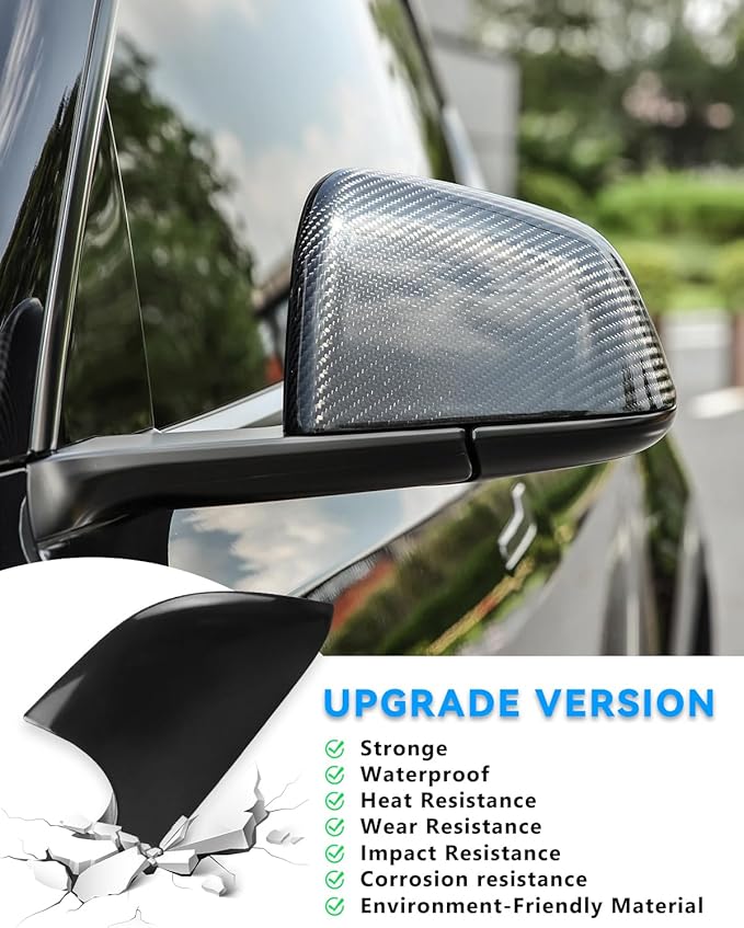 Mirror Bottom Cover for Tesla Model 3 2017-2025, Left Drive Side Rearview Mirror Lower Base Caps, Tesla Model 3 Mirrors Cover Bottom Trim Replacement Accessories（Left）