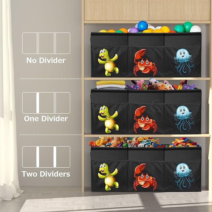 Extra Large Toy Box, Collapsible Sturdy Toy Storage Organizer with Lids, 155L Storage Box for Boys Girls, 42"x16"x14" Kids Bi