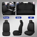 CAROMOP Waterproof Car Seat Cover Full Seats, Neoprene Seat Covers for Cars,Split Bench Compatible Car Interior Covers, Unive