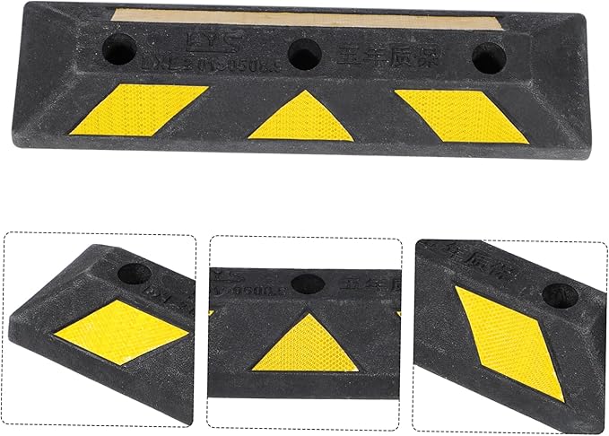 SUPVOX Parking Block Curb Wheel Stopper Durable Vehicle Floor Stopper for Garage Heavy Duty Design Suitable for Cars Trucks and Trailers Prevents Collisions and Improves Safety
