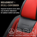Coverado Car Seat Covers, Front Covers for Cars, Car Seat Cover Front Seats, Car Seat Protector Waterproof, Leather Car Seat 