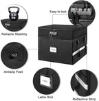 2 Layer Fireproof Document Box with Lock, File Box Water-Resistant File Organizer File Cabinet, Portable File Organizer Docum